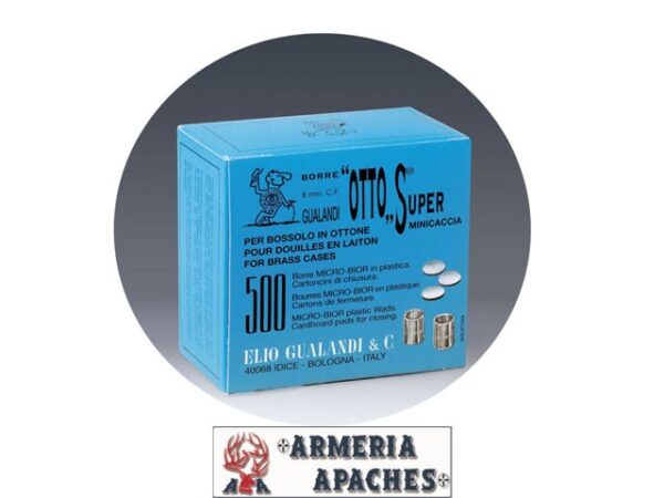 Borra Micro-Bior e Cartoncini di chiusura per la ricarica del Bossolo in ottone