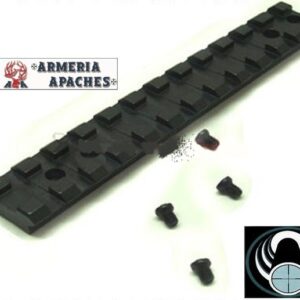 Base Slitta attacco ottica Picatinny acciaio 4 fori