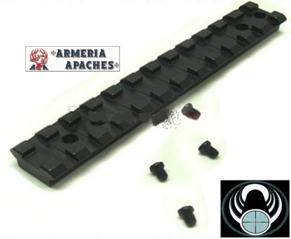 Base Slitta attacco ottica Picatinny acciaio 4 fori