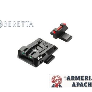 Beretta Set Mira Regolabile e Mirino Fibra Ottica APX