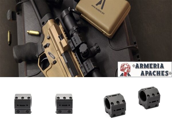 ATTACCHI ANELLI OTTICA AUDERE ADVERSUS SCOPE MOUNT DIAMETRO 34 ALTEZZA 34