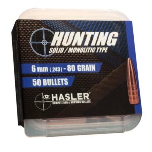 HASLER HUNTING SOLID/MONOLITHIC TYPE BULLETS 30 CAL. 150 GR.