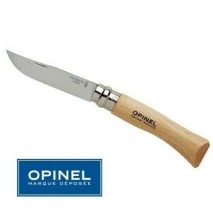 OPINEL N°8 COLTELLINO TASCABILE TRADITION - ACCIAIO INOX - ANELLO DI SICUREZZA