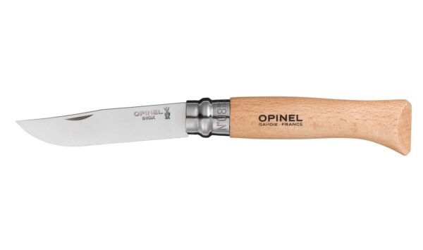 OPINEL N°8 COLTELLINO TASCABILE TRADITION - ACCIAIO INOX - ANELLO DI SICUREZZA