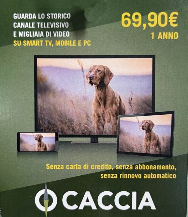 ABBONAMENTO ANNUALE CANALE CACCIA TV