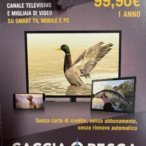 ABBONAMENTO ANNUALE CANALE CACCIA E PESCA TV