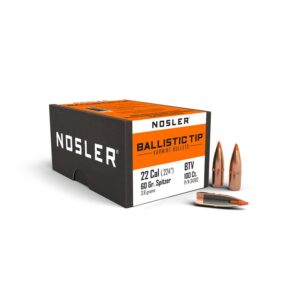 Nosler Ballistic Tip varmint 22 cal. (.224) 60 gr. Spitzer BTV