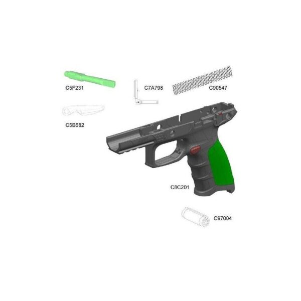 KIT LEVE SICURA E IMPUGNATURA PER APX FULL SIZE NERO