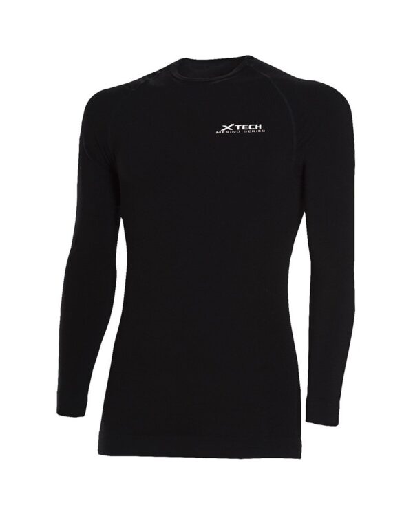 XTech Merino Tech Maniche Lunghe Nero L/XL