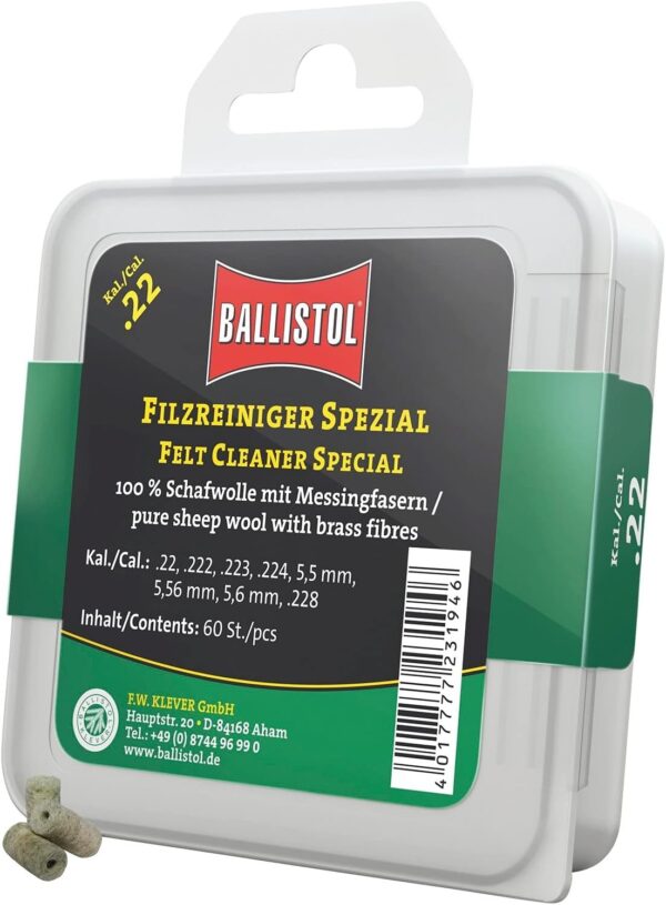 BALLISTOL Feltrini Special con Fibra di Ottone Cal.22 (60 Pezzi)