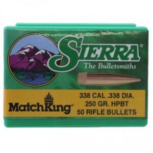 SIERRA MATCHKING RIFLE BULLET 338 CAL (.338) DIA. 250 gr HPBT