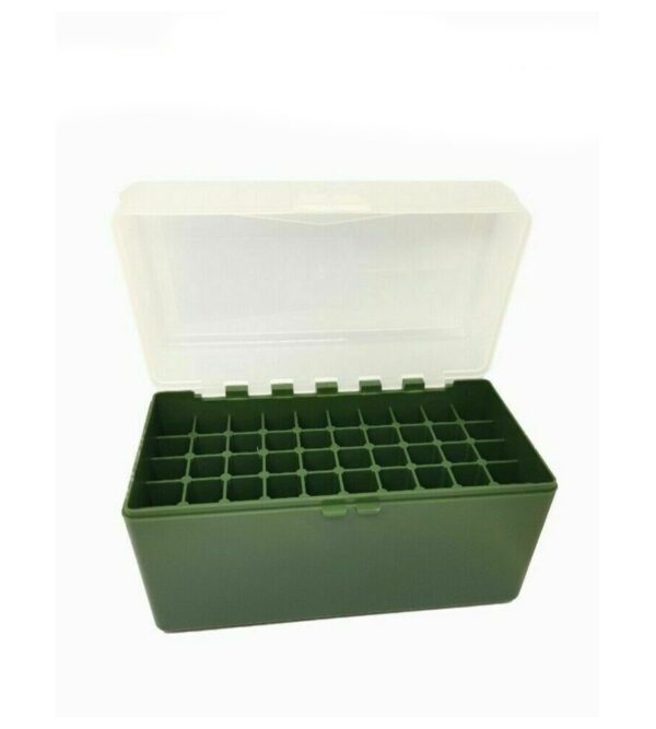 scatole porta munizioni Megaline 50 colpi cal 9 380acp 32 S&W 30 Luger