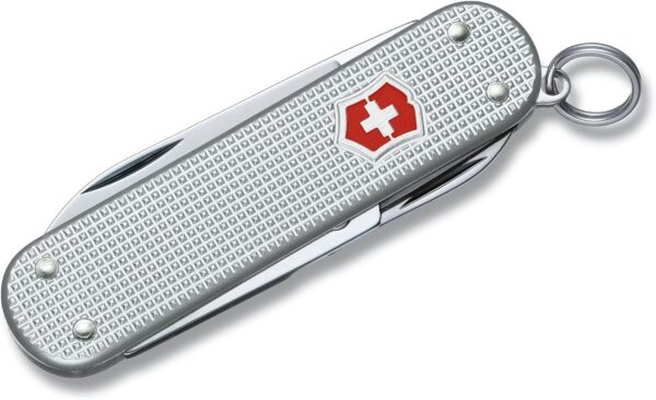 Victorinox Classic Alox, 5 funzioni con nervarvature argento