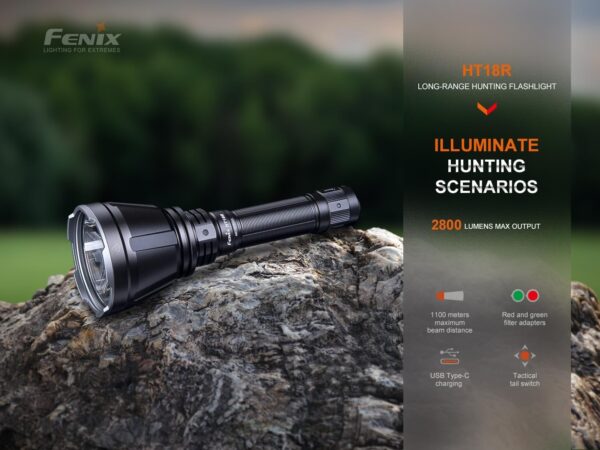 FENIX HT18R, torcia LED ricaricabile ultra luminosa a lungo raggio | 2800 lumen