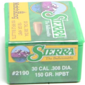 SIERRA MATCHKING RIFLE BULLET 30 CAL (.308) DIA. 150 gr HPBT