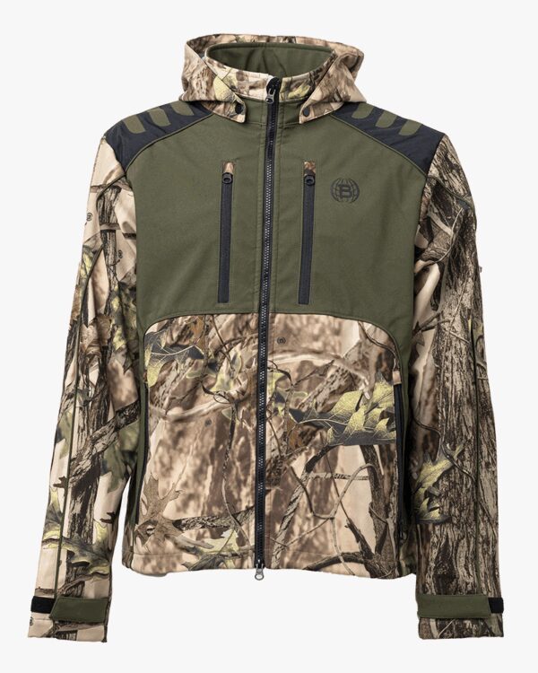 BITRABI Giacca SOFTSHELL DA CACCIA TIGER camo verde