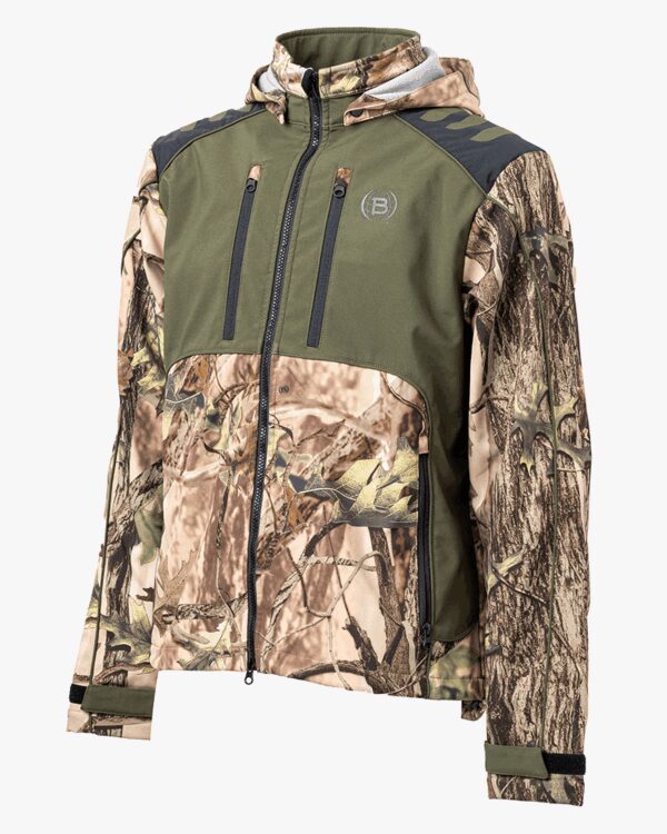 BITRABI Giacca SOFTSHELL DA CACCIA TIGER camo verde