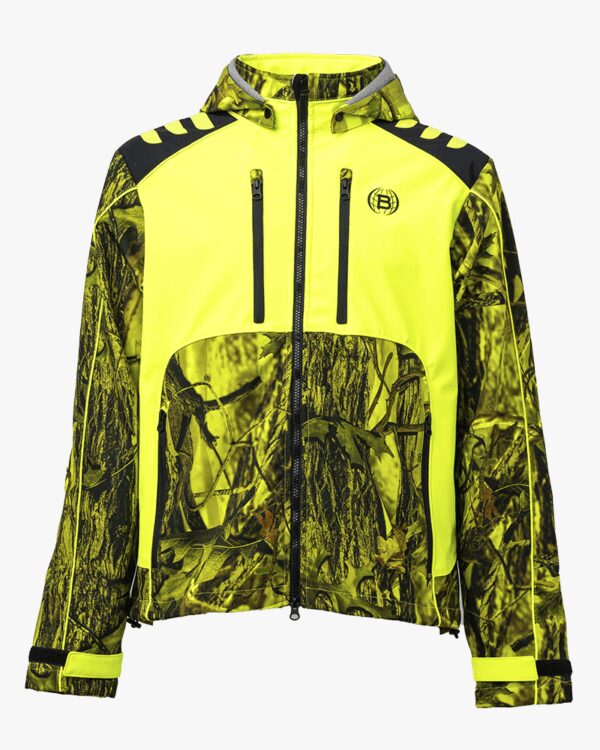 BITRABI Giacca SOFTSHELL DA CACCIA TIGER GIALLO FLUO