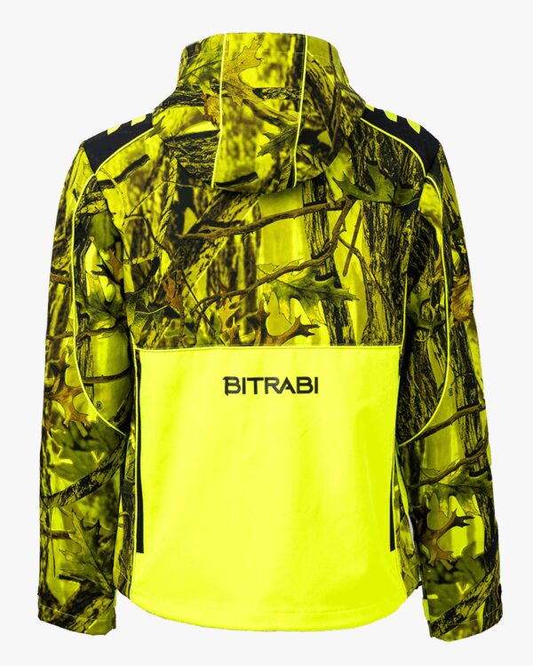 BITRABI Giacca SOFTSHELL DA CACCIA TIGER GIALLO FLUO