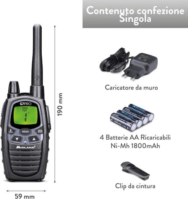 MIDLAND G7 PRO PMR466 16 CANALI