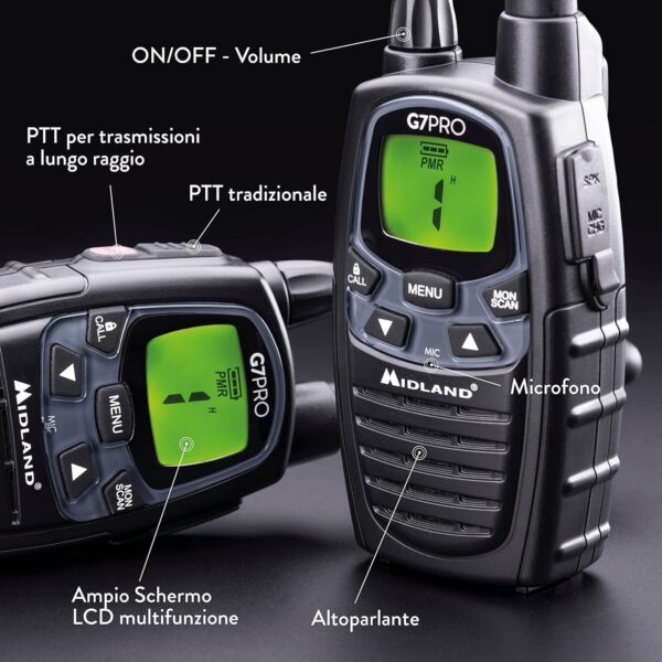 MIDLAND G7 PRO PMR466 16 CANALI