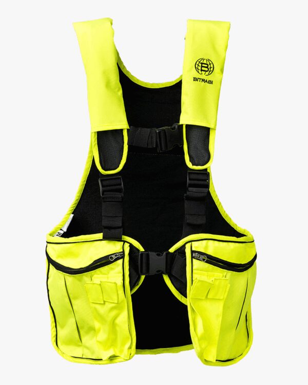 Zaino trisacca gilet da caccia TRIO PRO giallo fluo