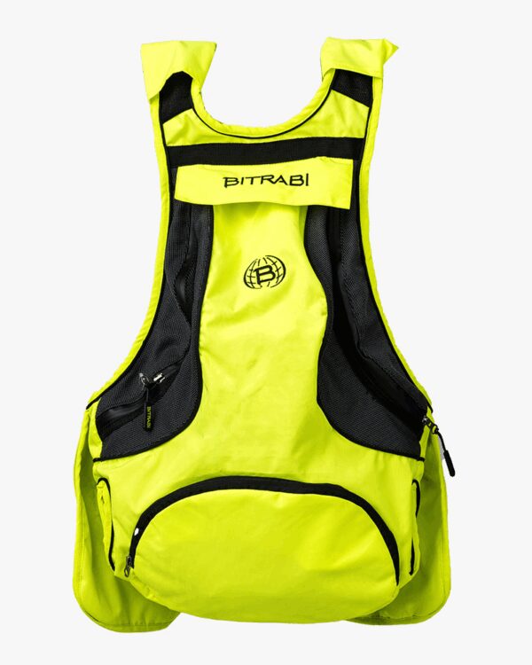Zaino trisacca gilet da caccia TRIO PRO giallo fluo