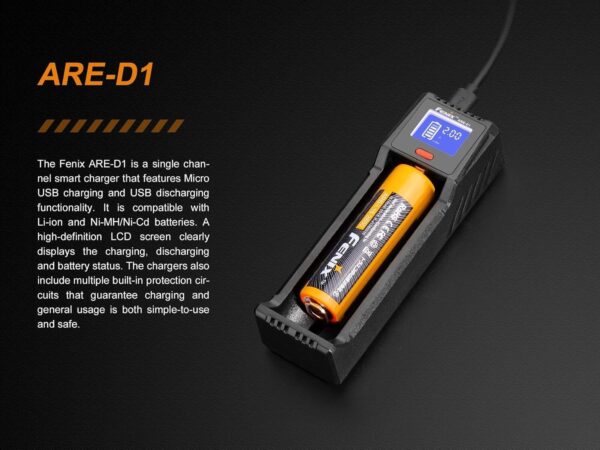 FENIX CARICABATTERIE CARGADOR 1 CANAL ARE-D1