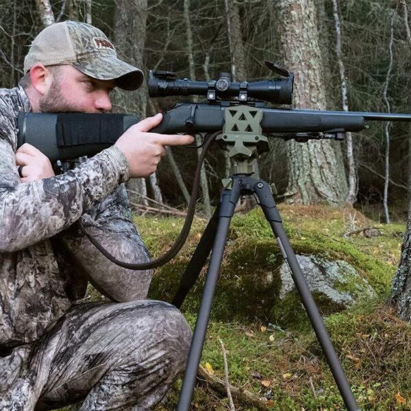 Primos Hunting Treppiede in alluminio Edge con morsetto per pistola