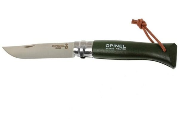 Coltello Opinel tradizionale con lama inox N 8 verde