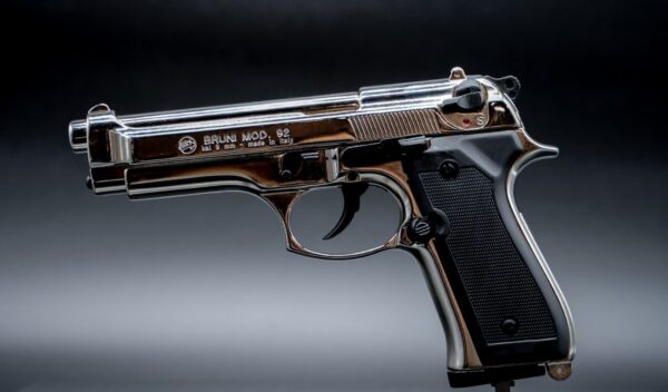 Pistola a Salve BRUNI Beretta 92 Cal. 9 P.A.K. Nikel