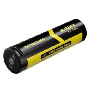 Nitecore - NL1826RX con plug USB-C - Batteria Ricaricabile Li-Ion 3.6V 2600mAh