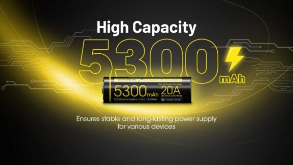 Nitecore - NL2153HPi - Batteria ricaricabile Li-Ion 3.6V 5300mAh