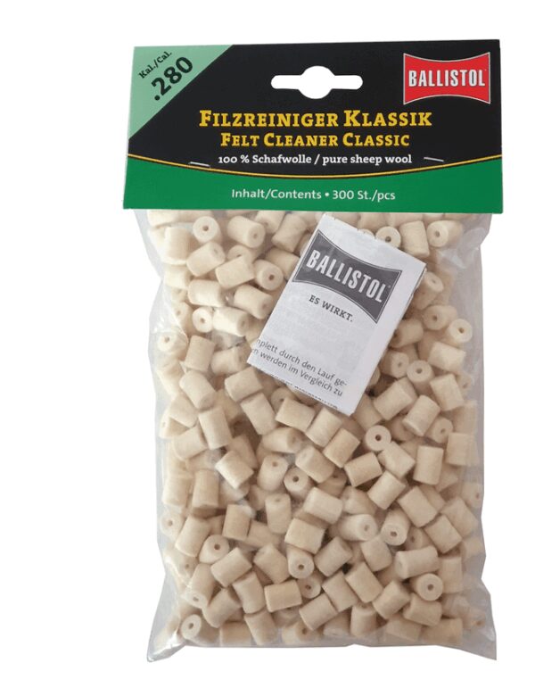 BALLISTOL feltrini classico per la pulizia e la cura delle armi cal. 280 (300pz)