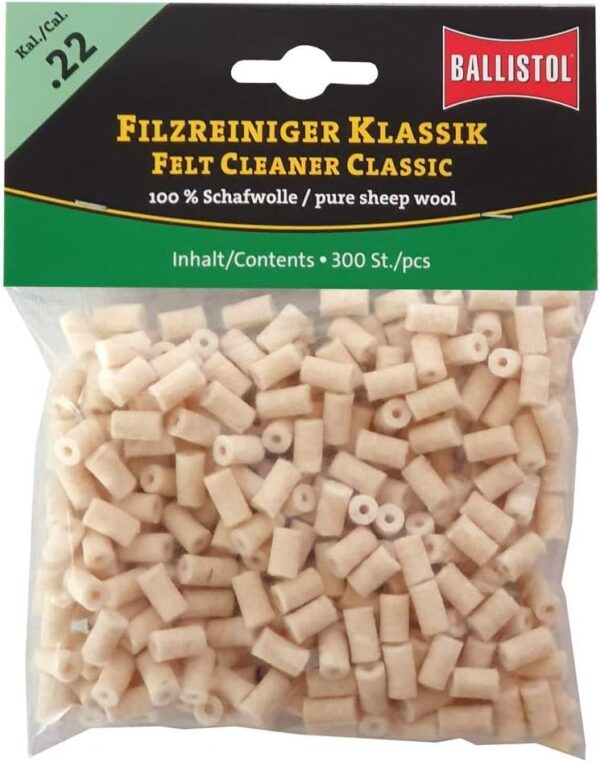 BALLISTOL feltrini classico per la pulizia e la cura delle armi cal. .260 (300pz)