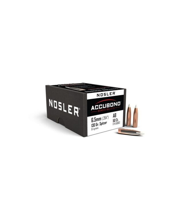 NOSLER ACCUBOND Palle Spitzer Cal. 6.5 mm (.264'') Spitzer 130 gr