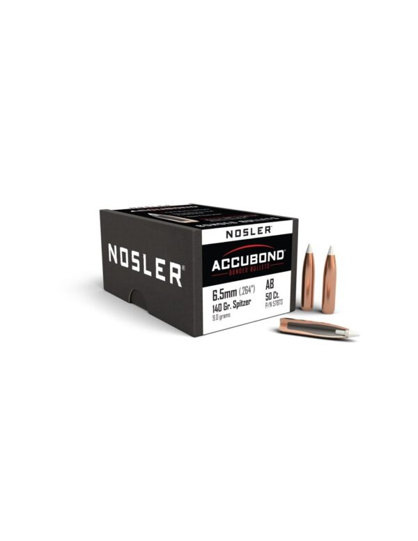 NOSLER ACCUBOND Palle Spitzer Cal. 6.5 mm (.264'') Spitzer 140 gr