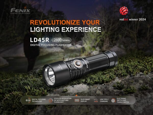 FENIX LD45R - Torcia elettrica ricaricabile 2800 lumen 480 m