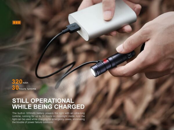 FENIX E05R torcia ricaricabile 400 lumen 64 metri
